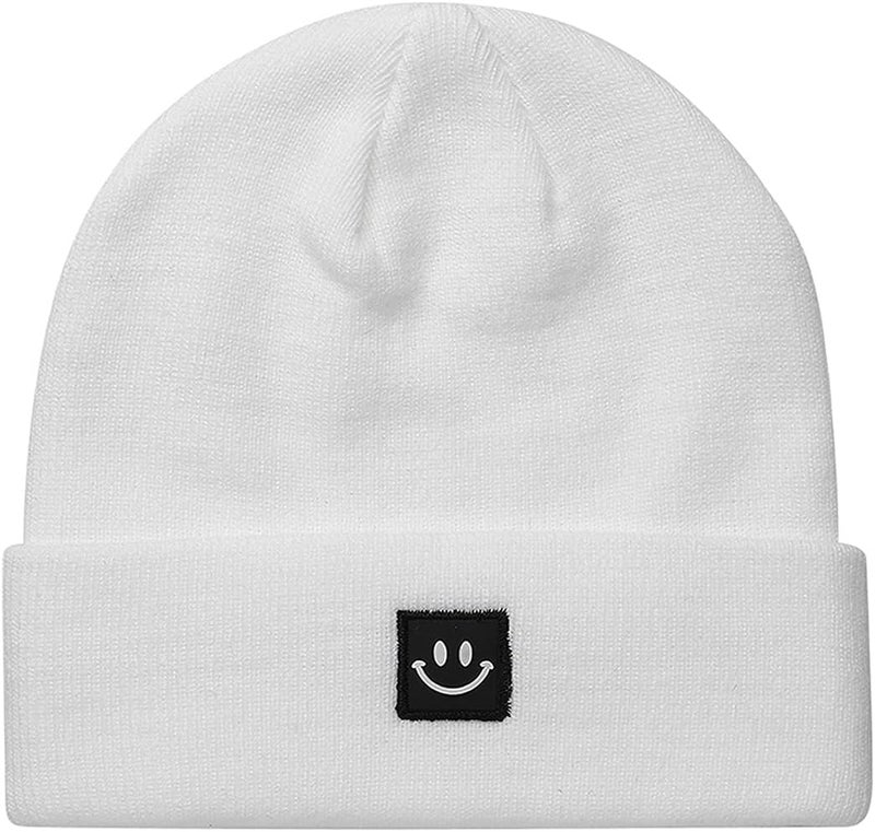 MaxNova Knit Beanie Hat with Smile Face for Men/Women - Image 1